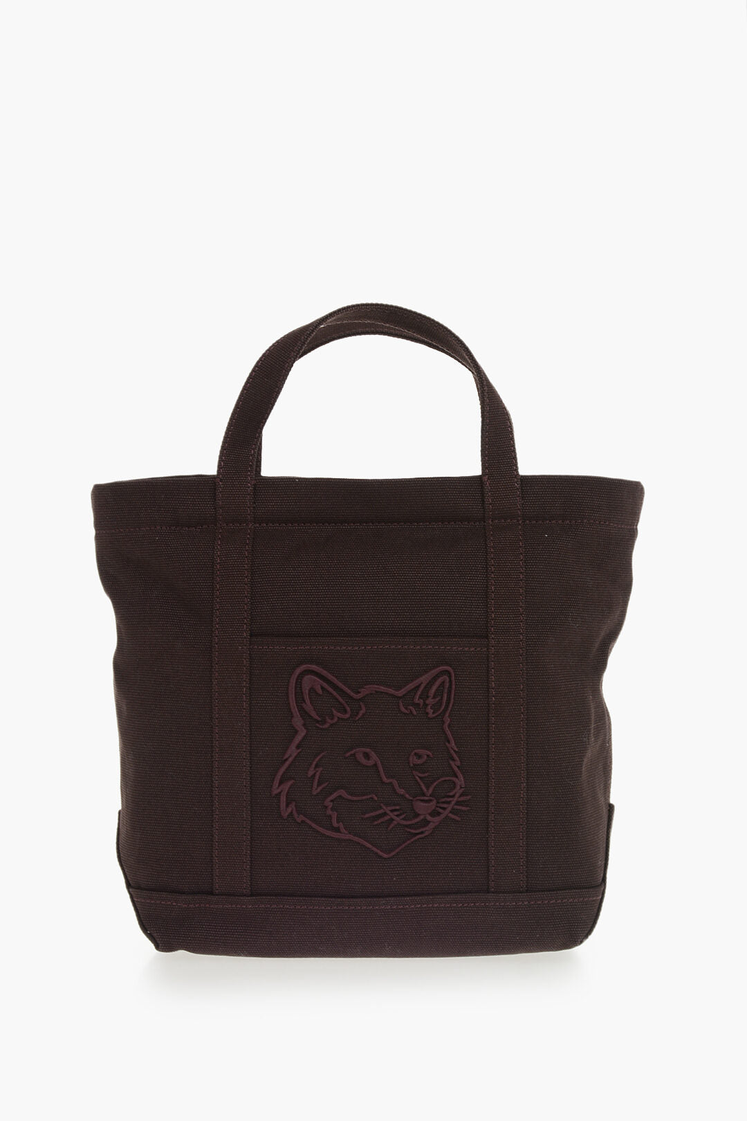Maison Kitsuné 0405~Mini Cotton Tote Bag with Embossed Monogram and Removable Strap
