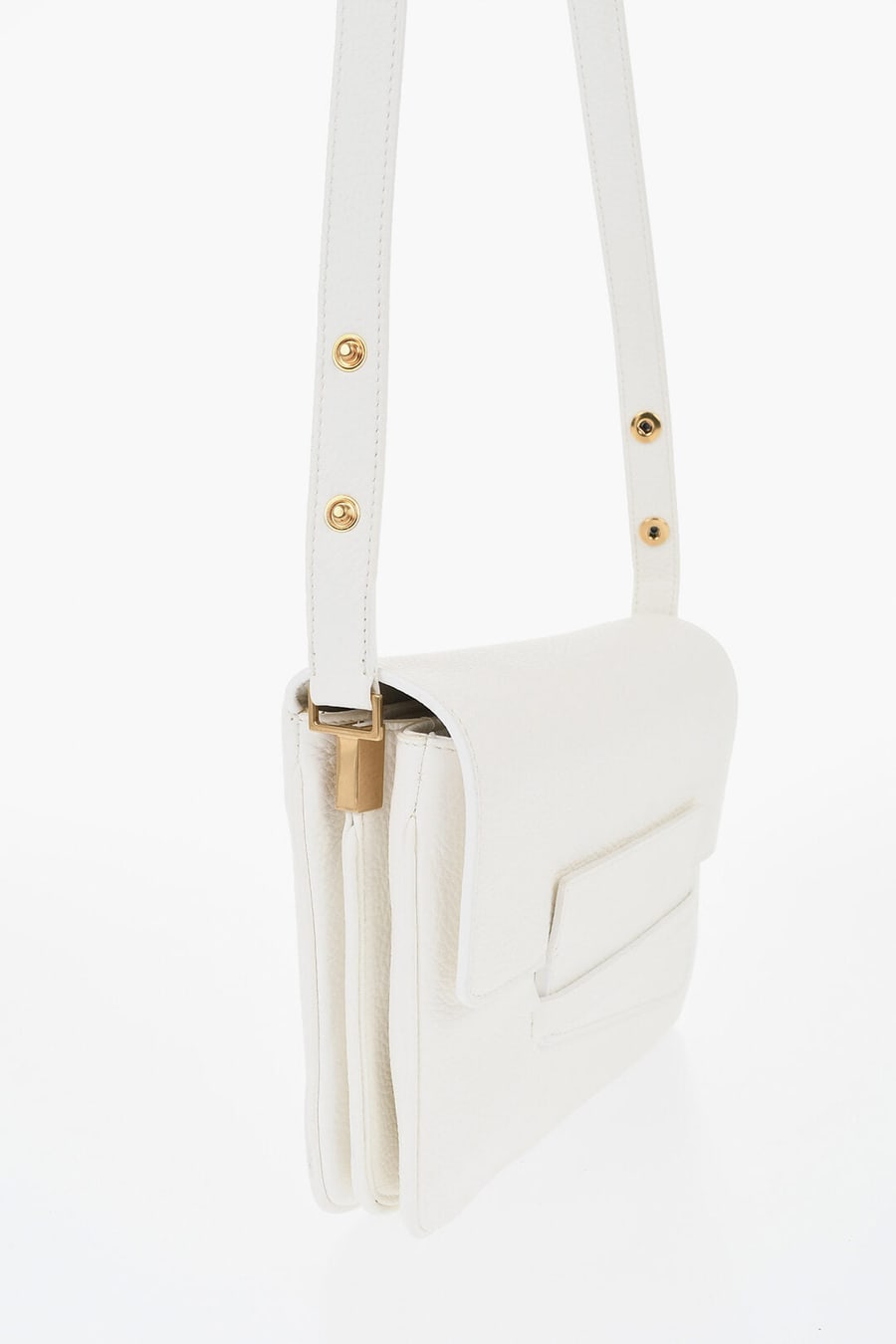 Il Bisonte 0405~Solid-Color Hammered Leather Shoulder Bag, view 3