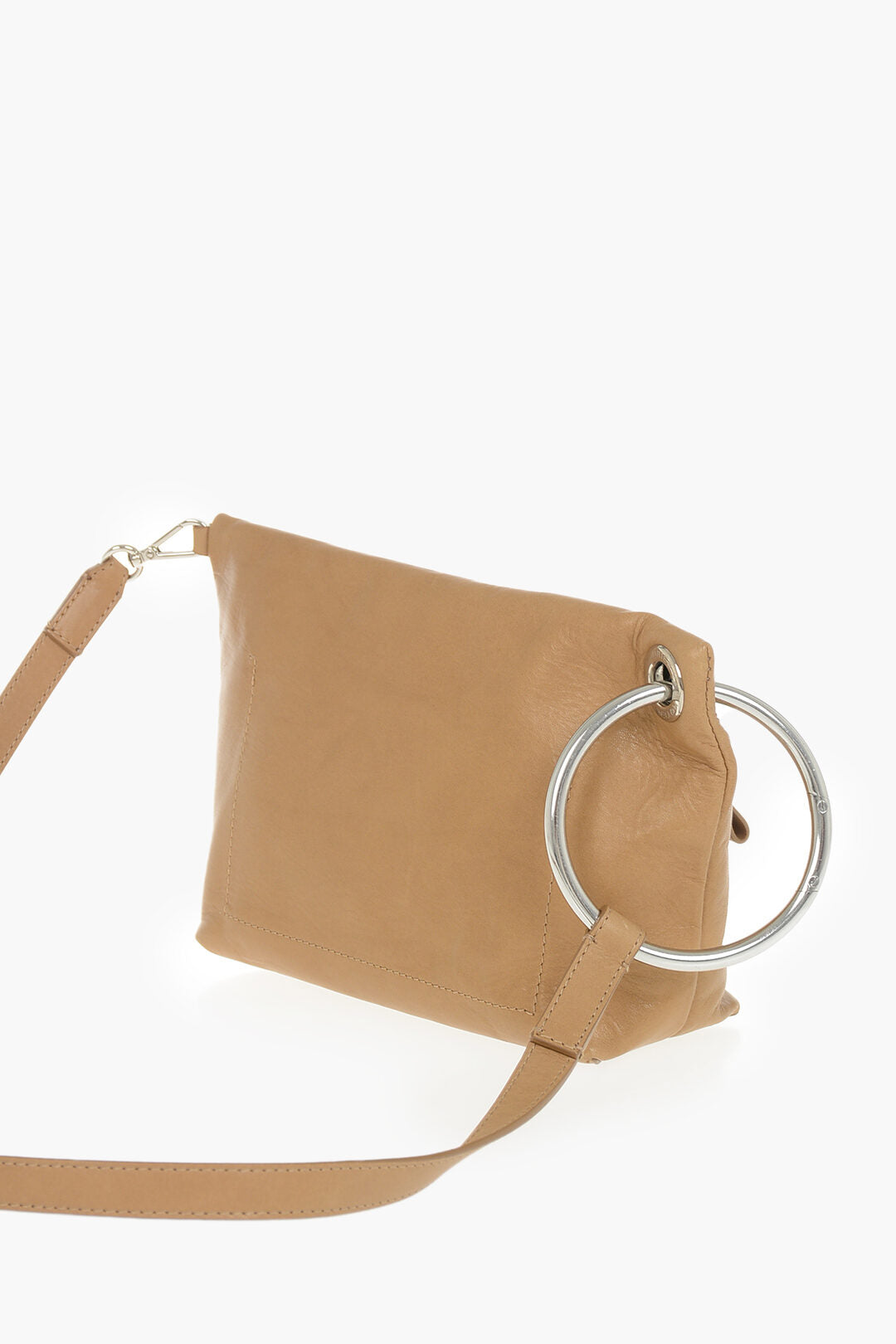 Dries Van Noten 0405~Solid-Color Leather Shoulder Bag