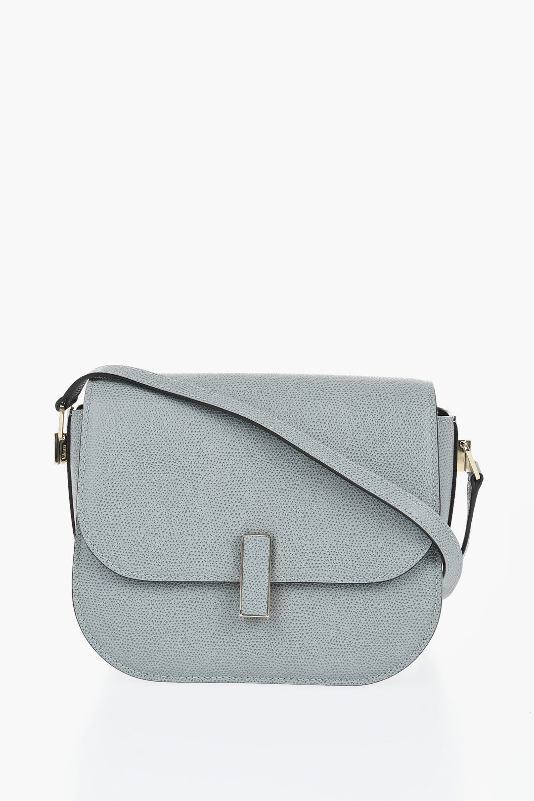 Valextra 0470~Leather Shoulder Bag with Magnetic Closure