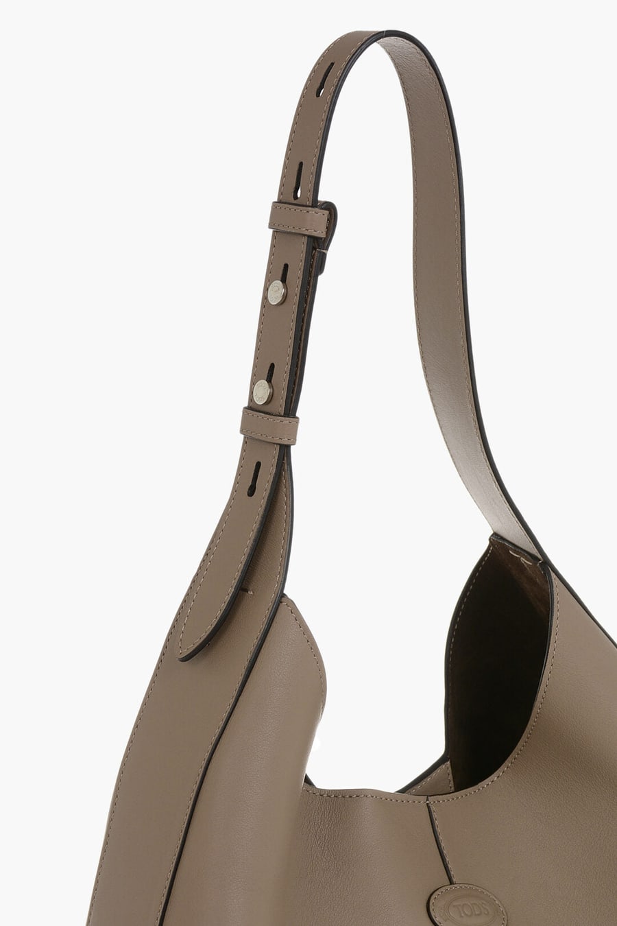 Tod's 0470~Solid-Color Leather Shoulder Bag, view 3