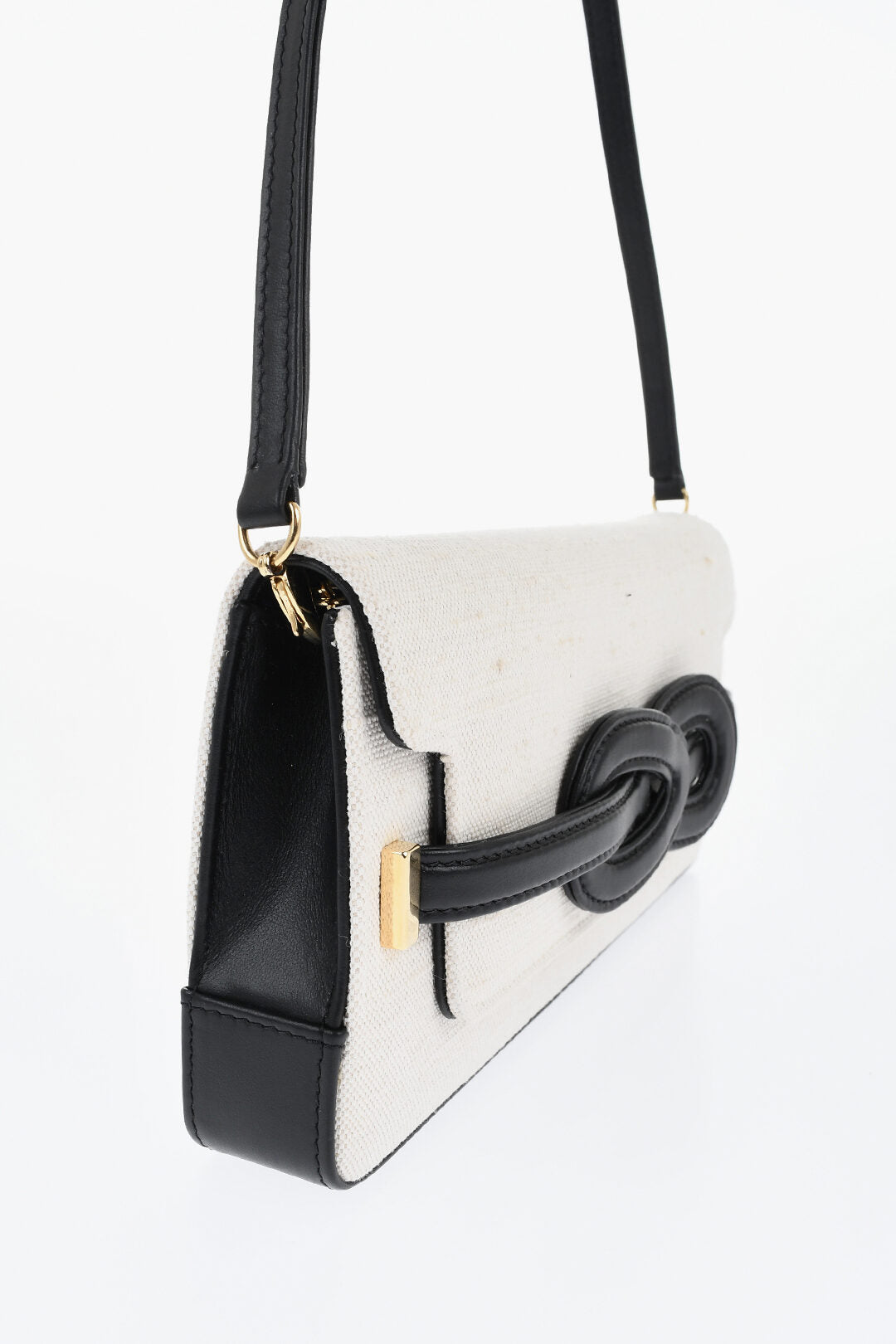 Amato Daniele 0550~Canvas Shoulder Bag NODO with Leather Detail