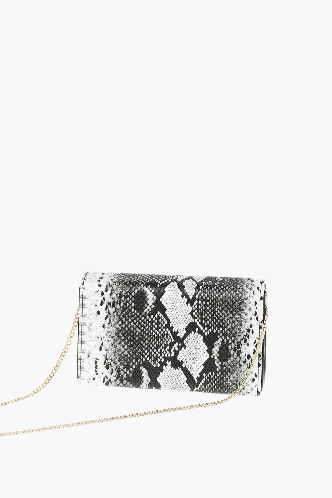 Moschino 0550~LOVE Faux Leather Crossbody Bag with Snakeskin Effect
