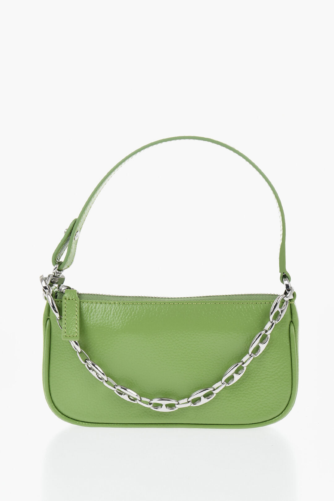 By Far 0850~Hammered Leather Bag MINI RACHEL With Silver Chain
