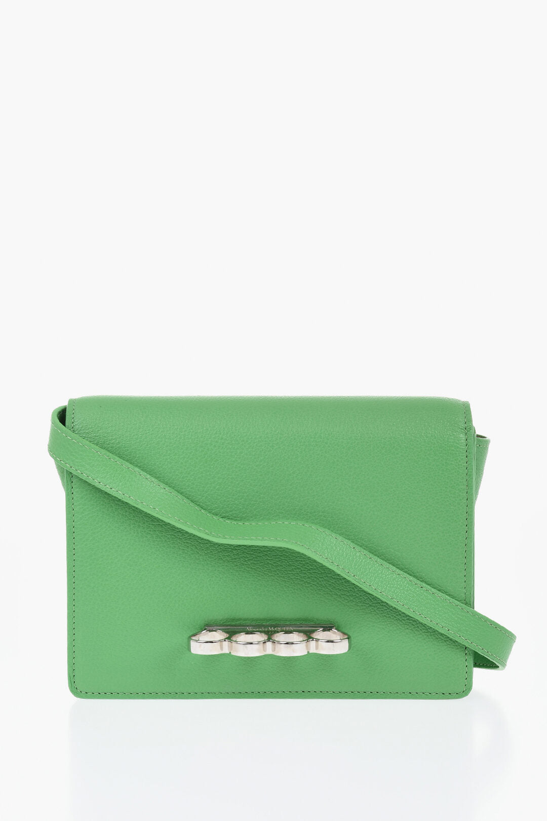 Alexander McQueen 0850~Hammered Leather Top-Handle Bag With Removable Shoulder Strap