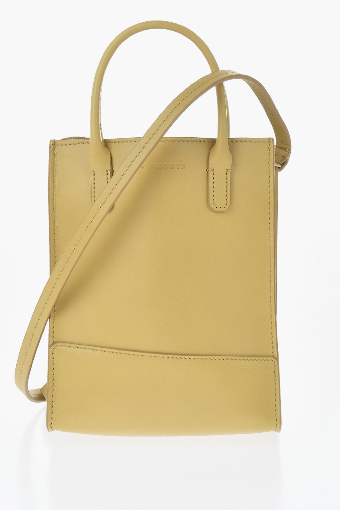 Il Bisonte 1000~Leather Mini Tote Bag With Removable Shoulder Strap