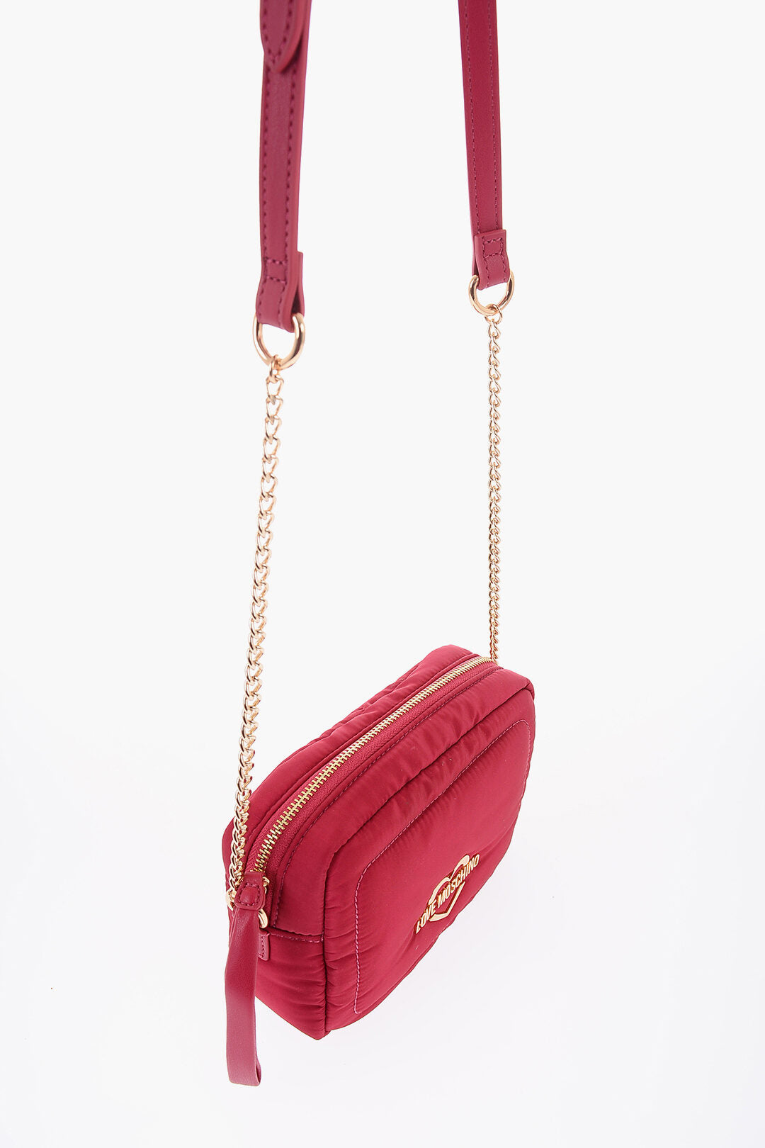 Moschino 1050~LOVE Nylon Shoulder Bag with Gold Logo