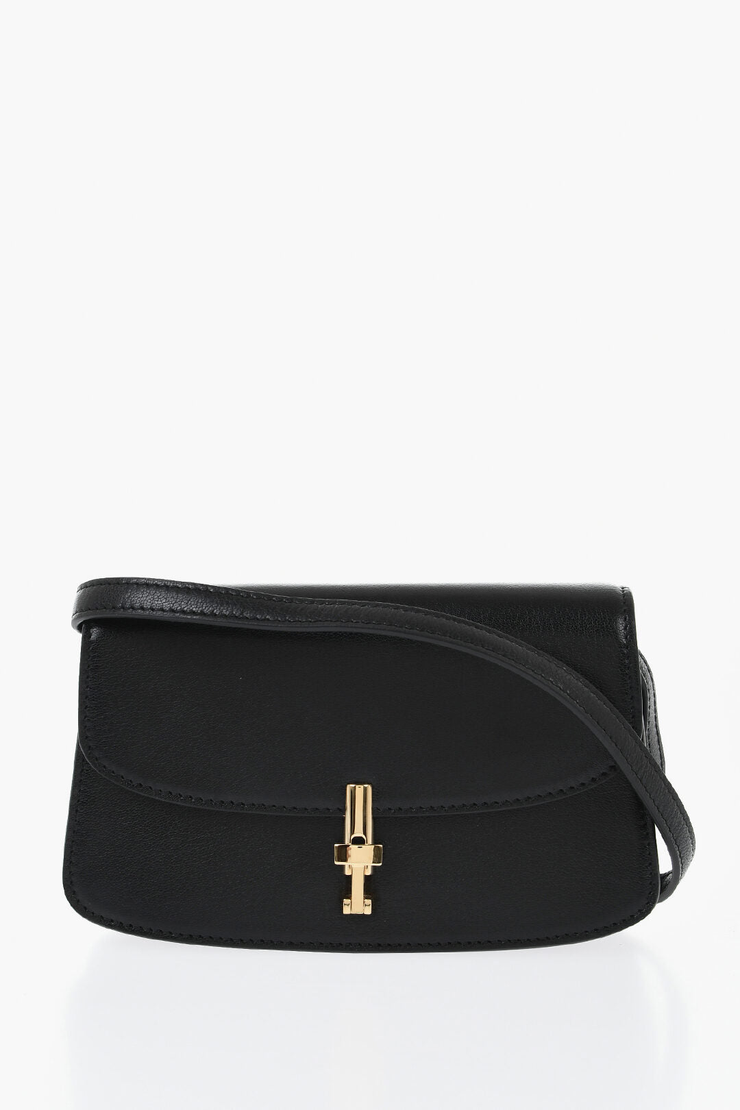 The Row 1500~Leather Crossbody Bag SOFIA with Clip Closure