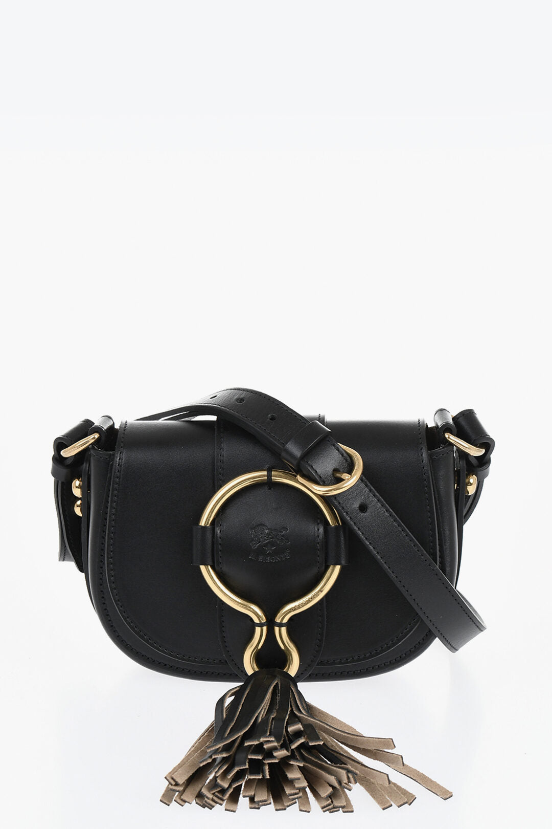 Il Bisonte 1500~Leather Crossbody Bag With Maxi Tassel
