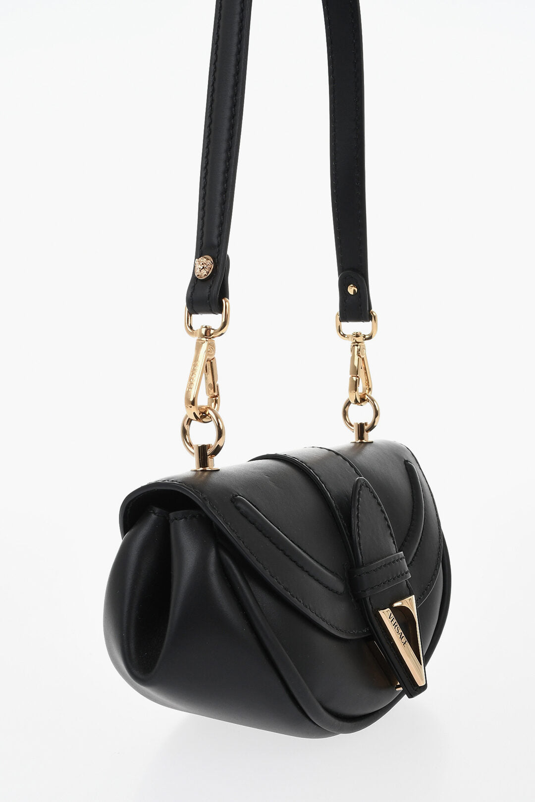 Versace 1500~Leather Shoulder Bag VIRTUS With Removable Strap