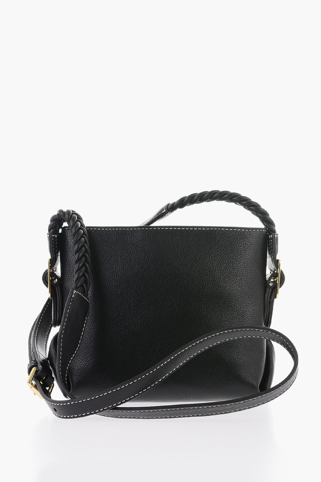 Moschino 1500~LOVE Faux Leather Crossbody Bag with Braided Details, view 2