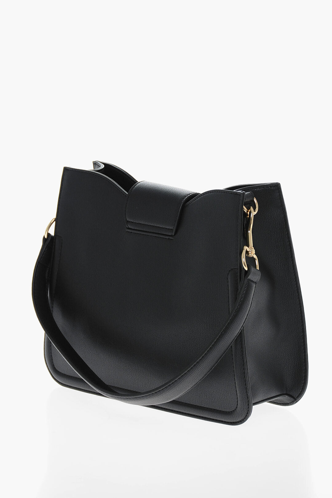 Moschino 1500~LOVE Faux Leather Shoulder Bag with Gold Hearts