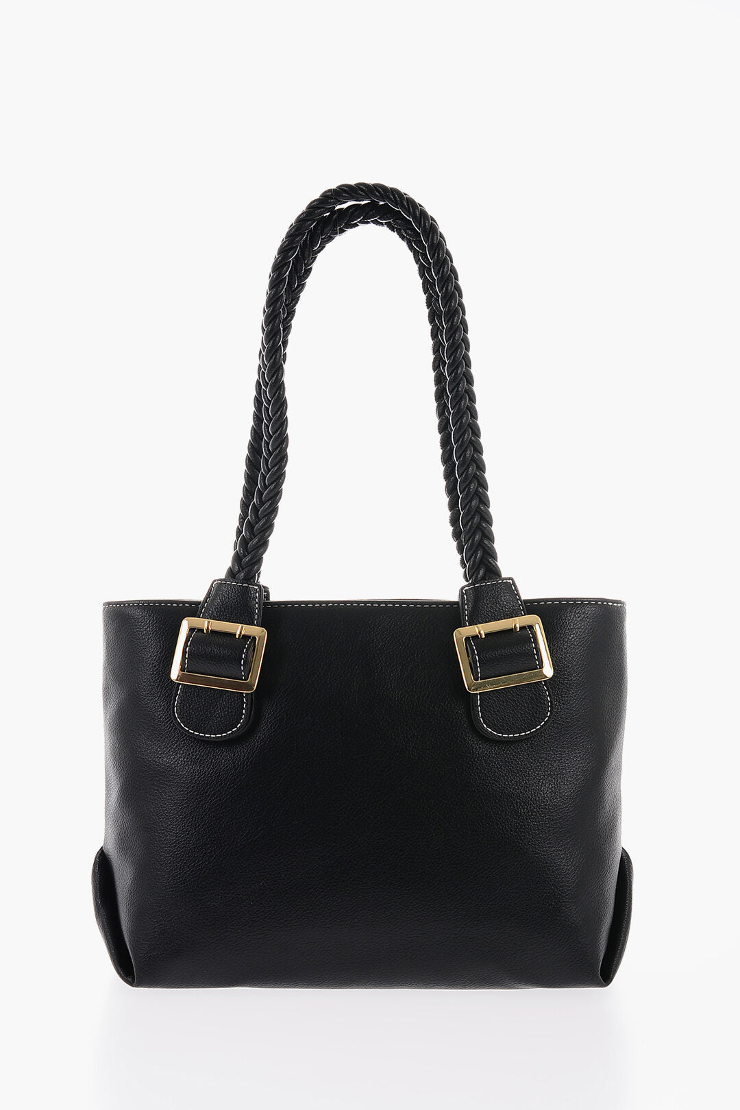 Moschino 1500~LOVE LOVE Faux Leather Shoulder Bag with Braided Handle, view 2