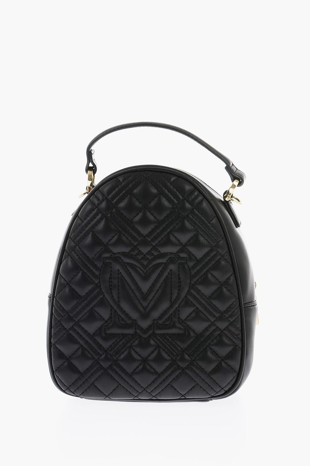 Moschino 1500~LOVE Mini Quilted Faux Leather Bag with Gold Details