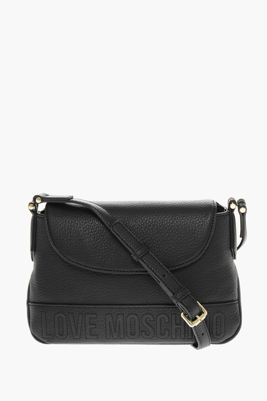 Moschino 1500~LOVE Pebbled Faux Leather Crossbody Bag