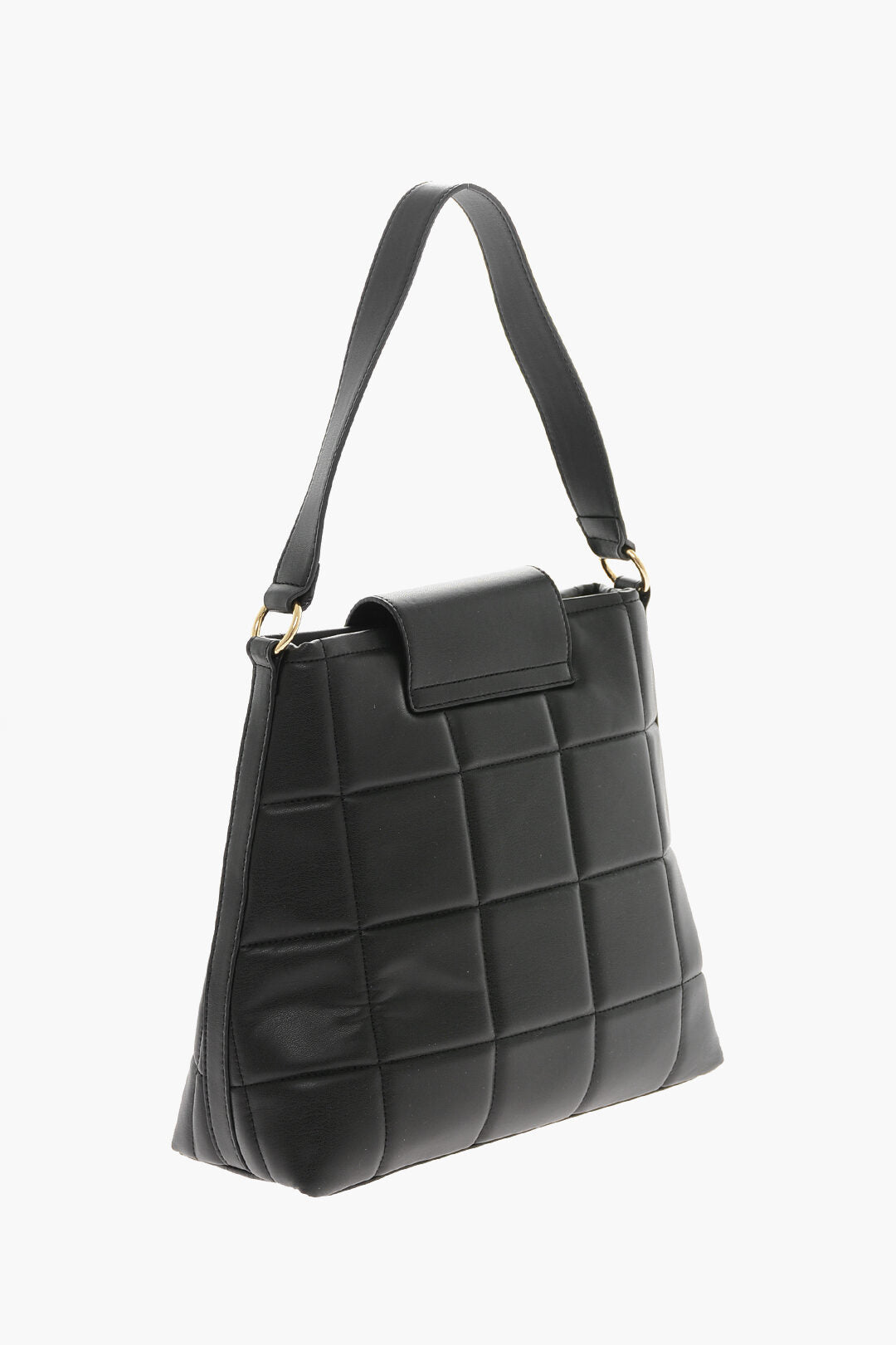 Moschino 1500~LOVE Quilted Faux Leather Shoulder Bag with Turn-Lock Closure, view 2