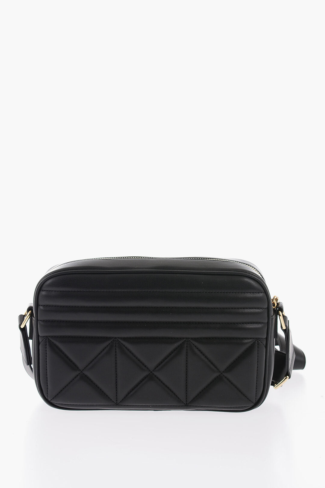 Moschino 1500~LOVE Quilted Vegan Leather Camera Bag with Gold Logo, view 2