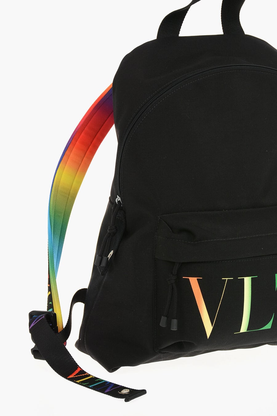 Valentino 1500~Rainbow Logo Print Backpack, view 2