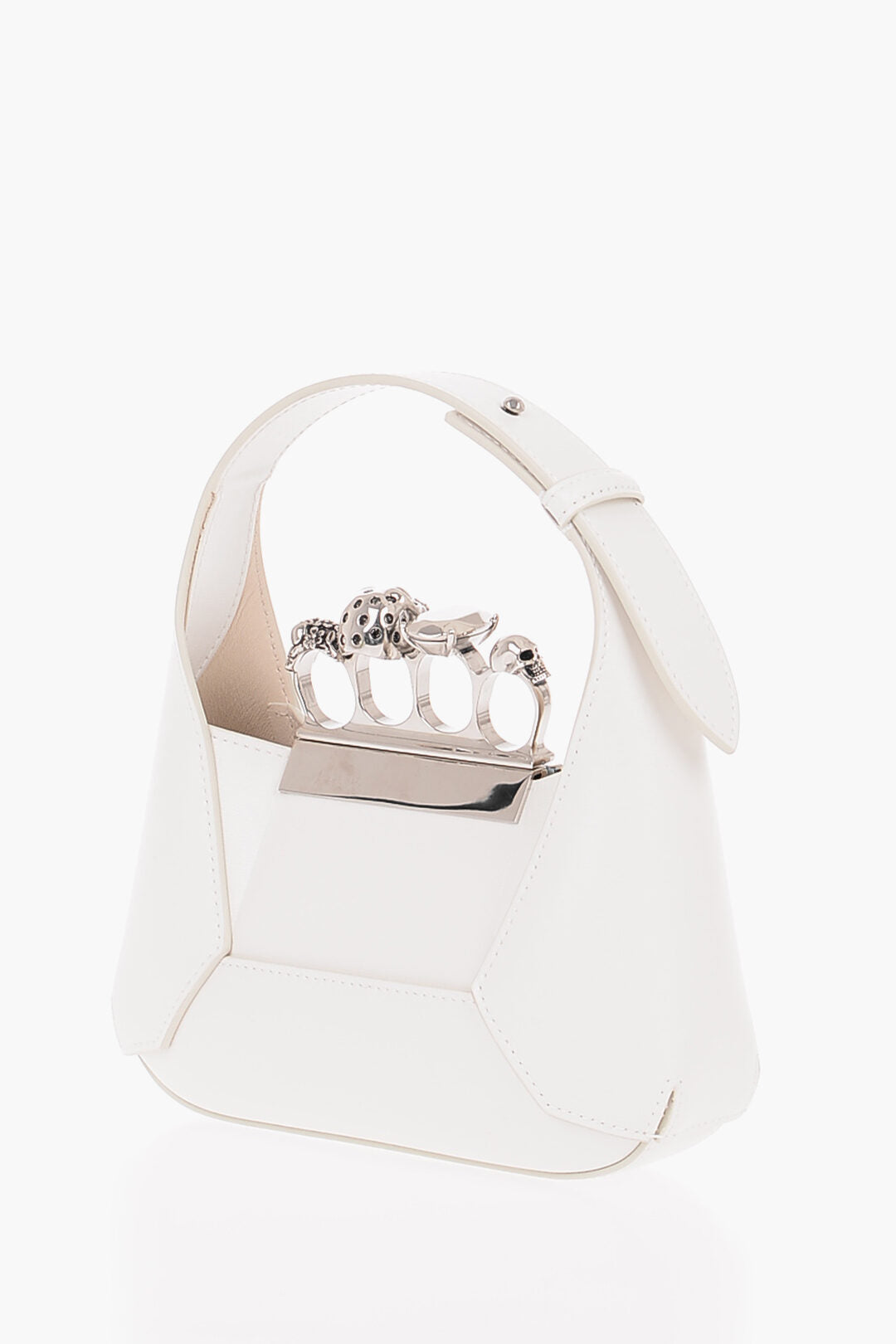 Alexander McQueen 3200~Leather Hobo Bag JEWEL KNUCKLES
