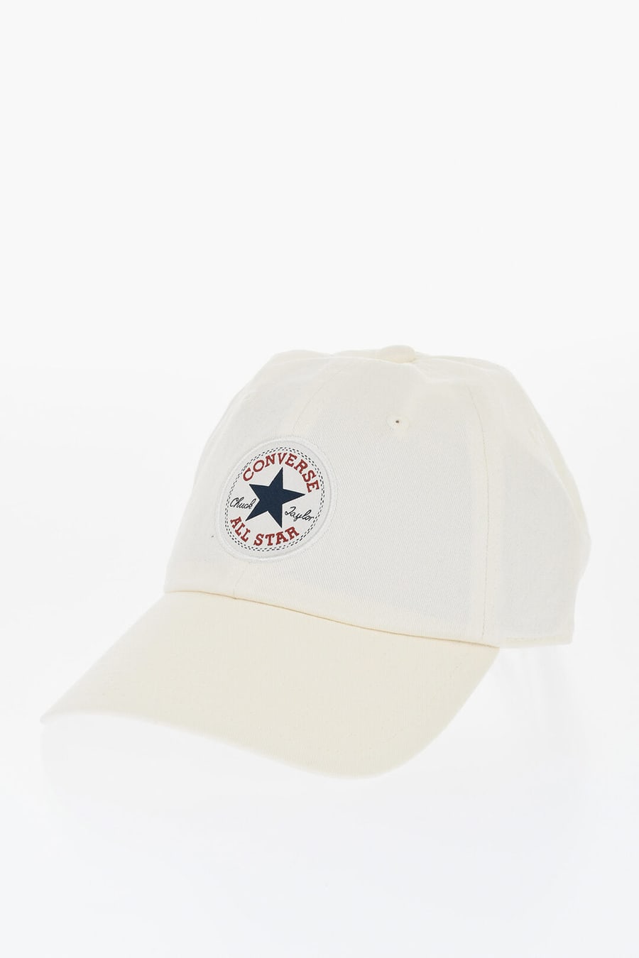 Converse 0405~ALL STAR CHUCK TAYLOR Solid-Color Baseball Cap with Contrasting Logo Patch