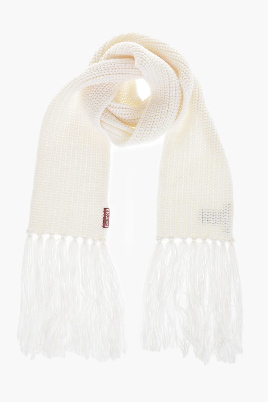 Dsquared2 0405~Wool Scarf with Fringed Hem