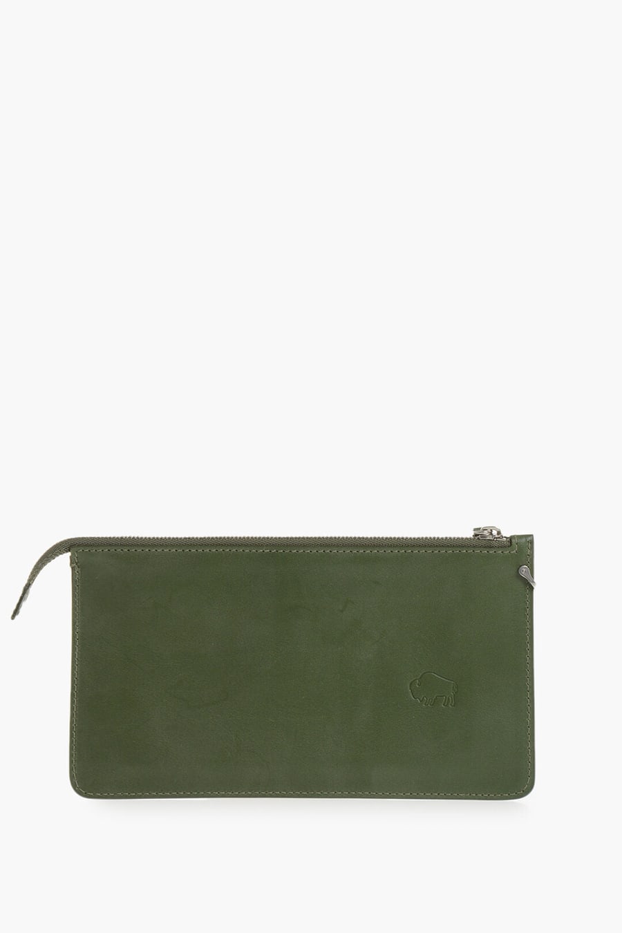 Il Bisonte 0850~Solid-Color Leather Cardholder with Monogram, view 2