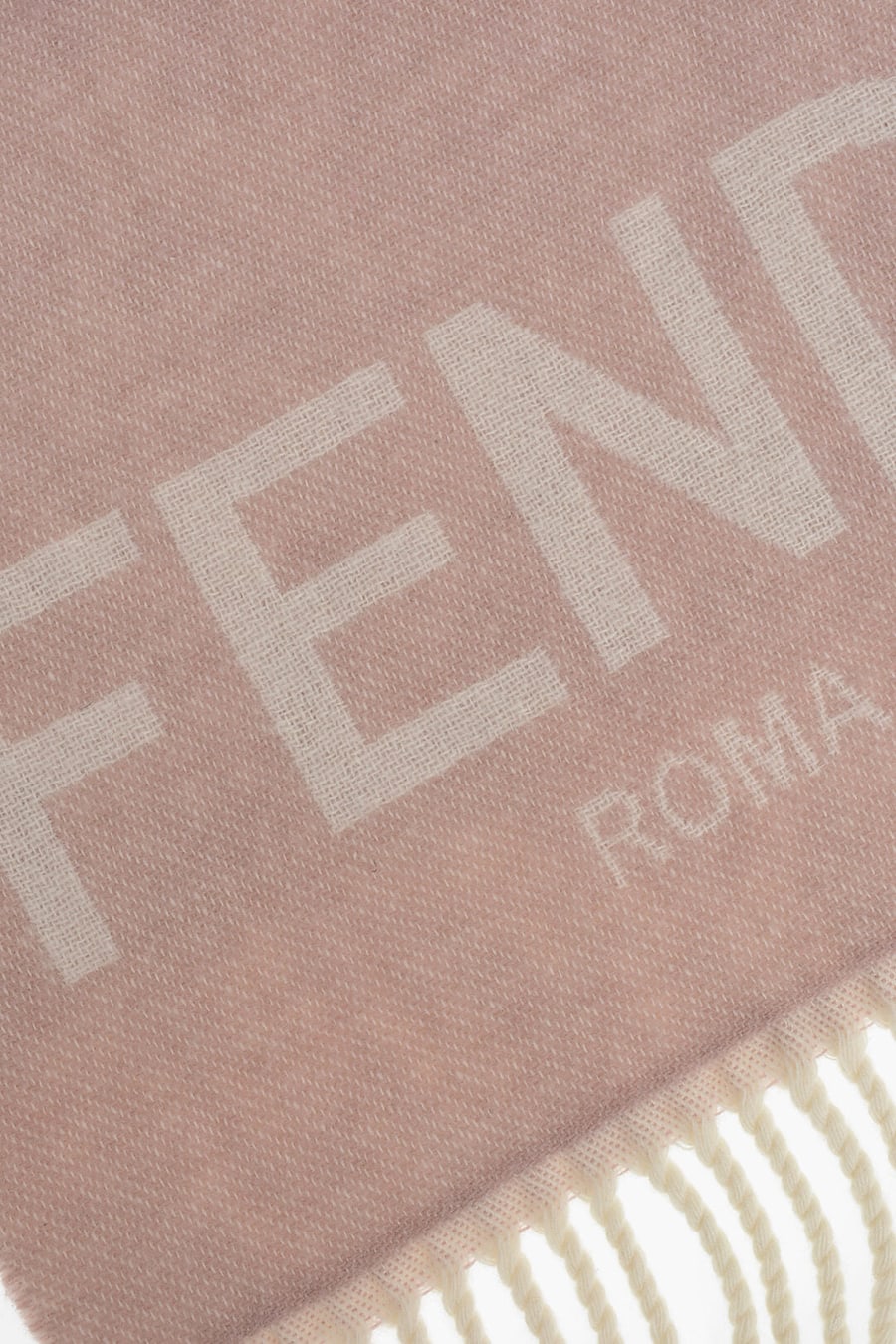 Fendi 1050~Cashmere And Wool Scarf With Ombre Effect, All-Over Monogram And Fringes, view 2