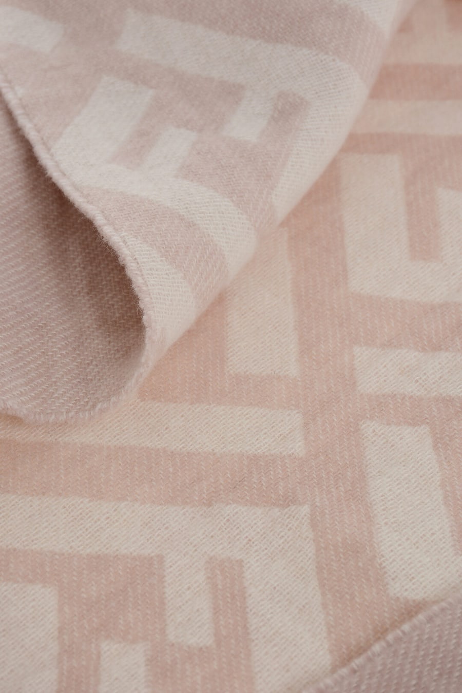 Fendi 1050~Cashmere And Wool Scarf With Ombre Effect, All-Over Monogram And Fringes, view 3