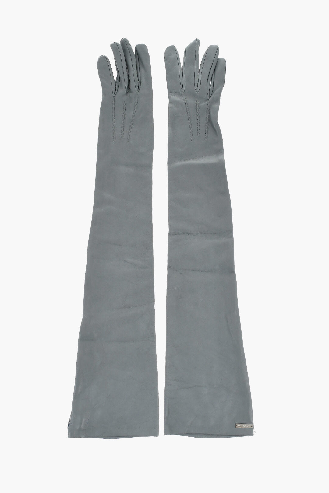 Dsquared2 2470~Warm Leather Gloves with Logo Plaque