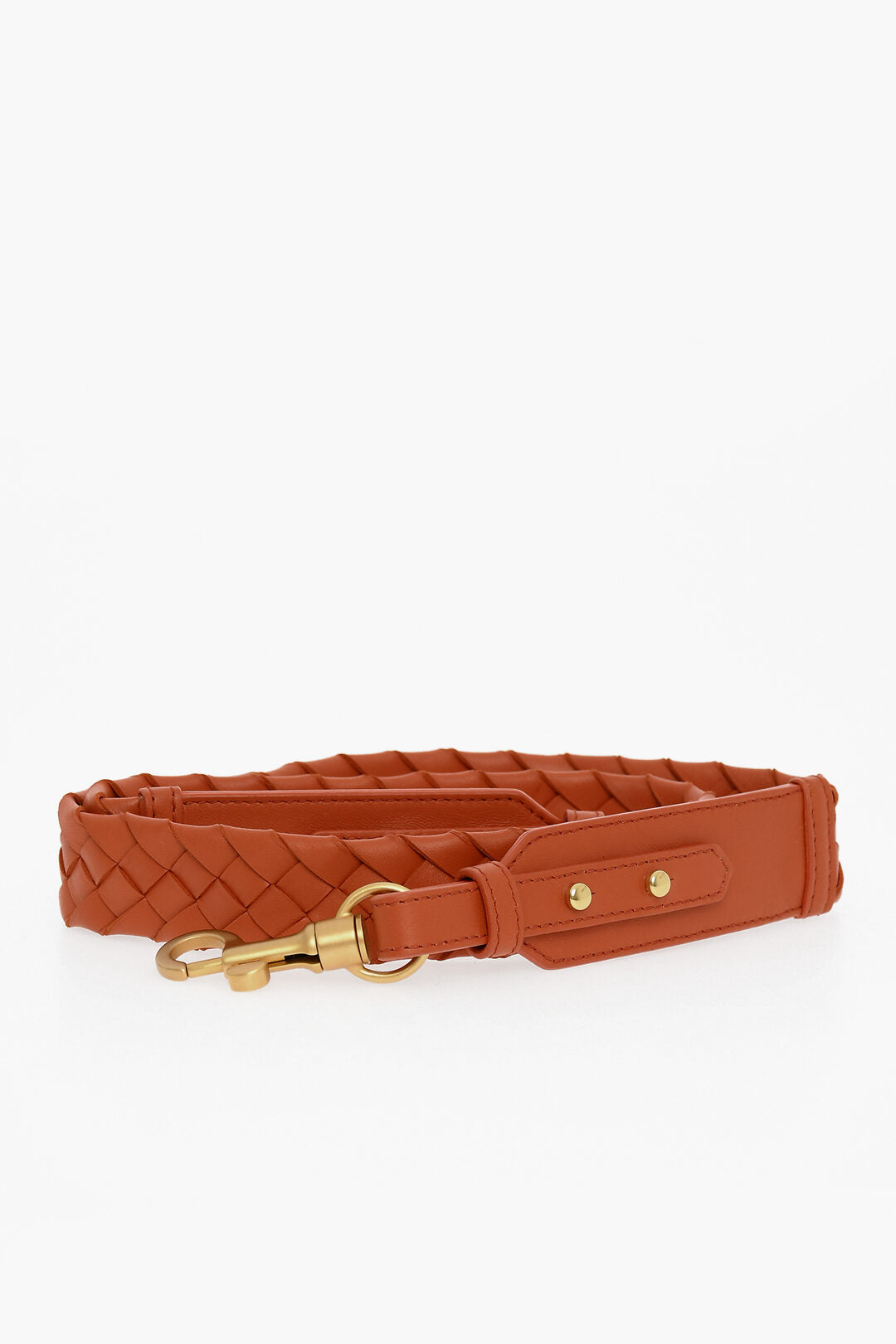 Bottega Veneta 2950~Woven Nappa Leather Shoulder Strap with Gold Hardware