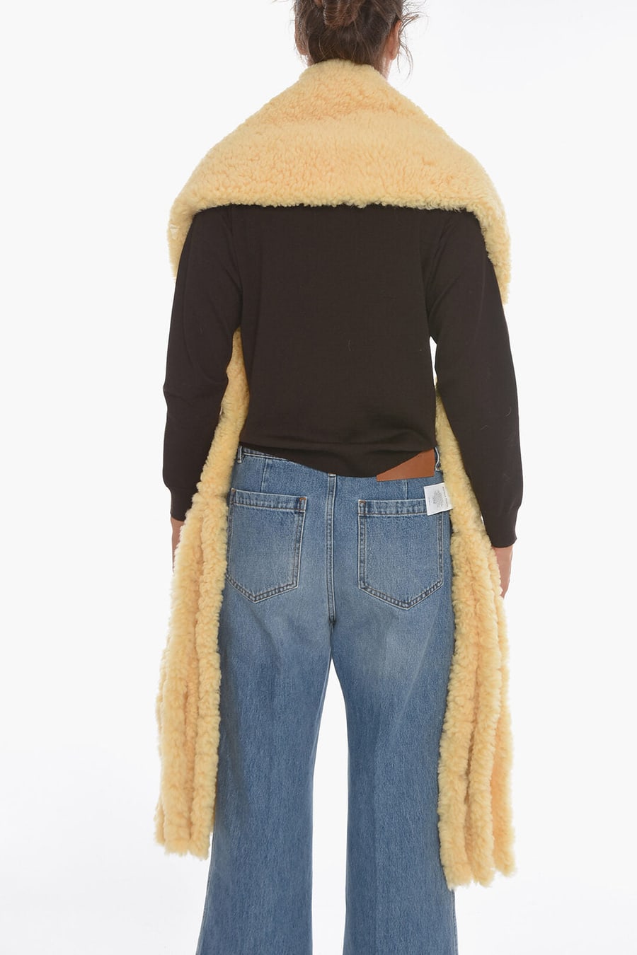 Bottega Veneta 3000~Shearling Scarf with Fringes, view 2