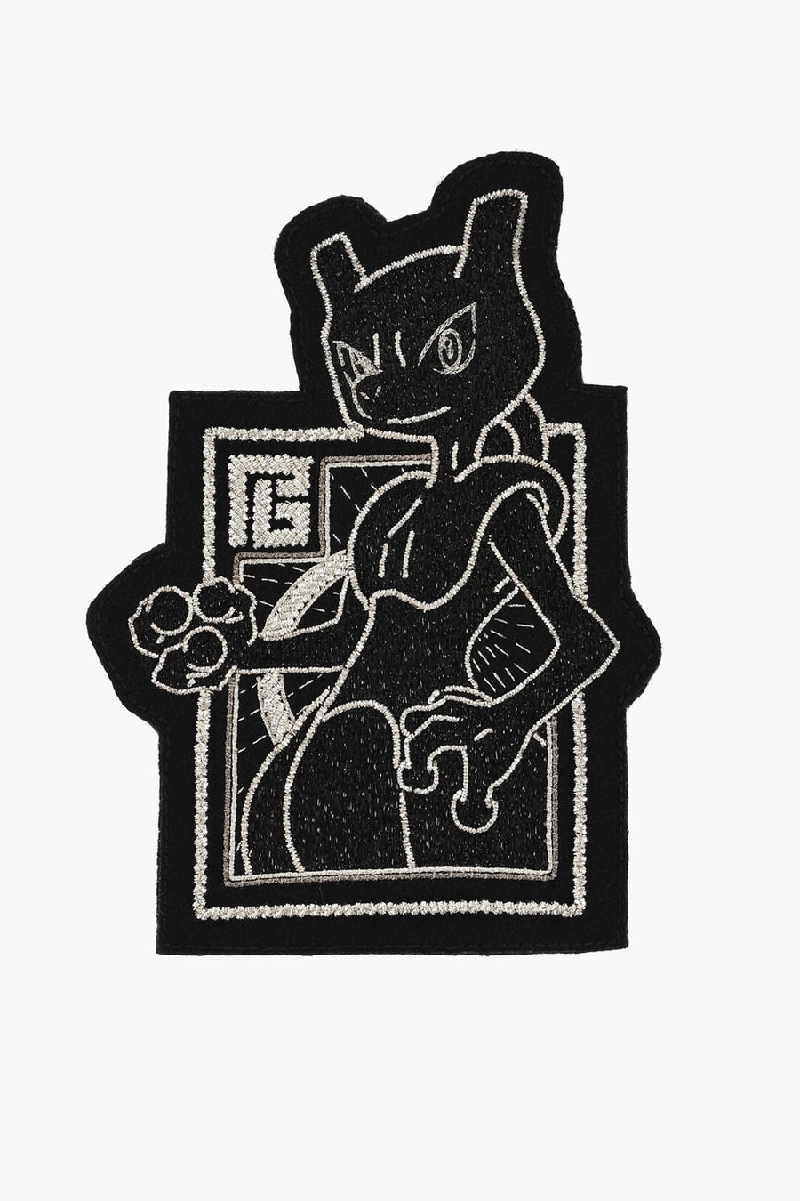Balmain 3050~POKEMON Silver-Effect Wool Patch MEWTWO