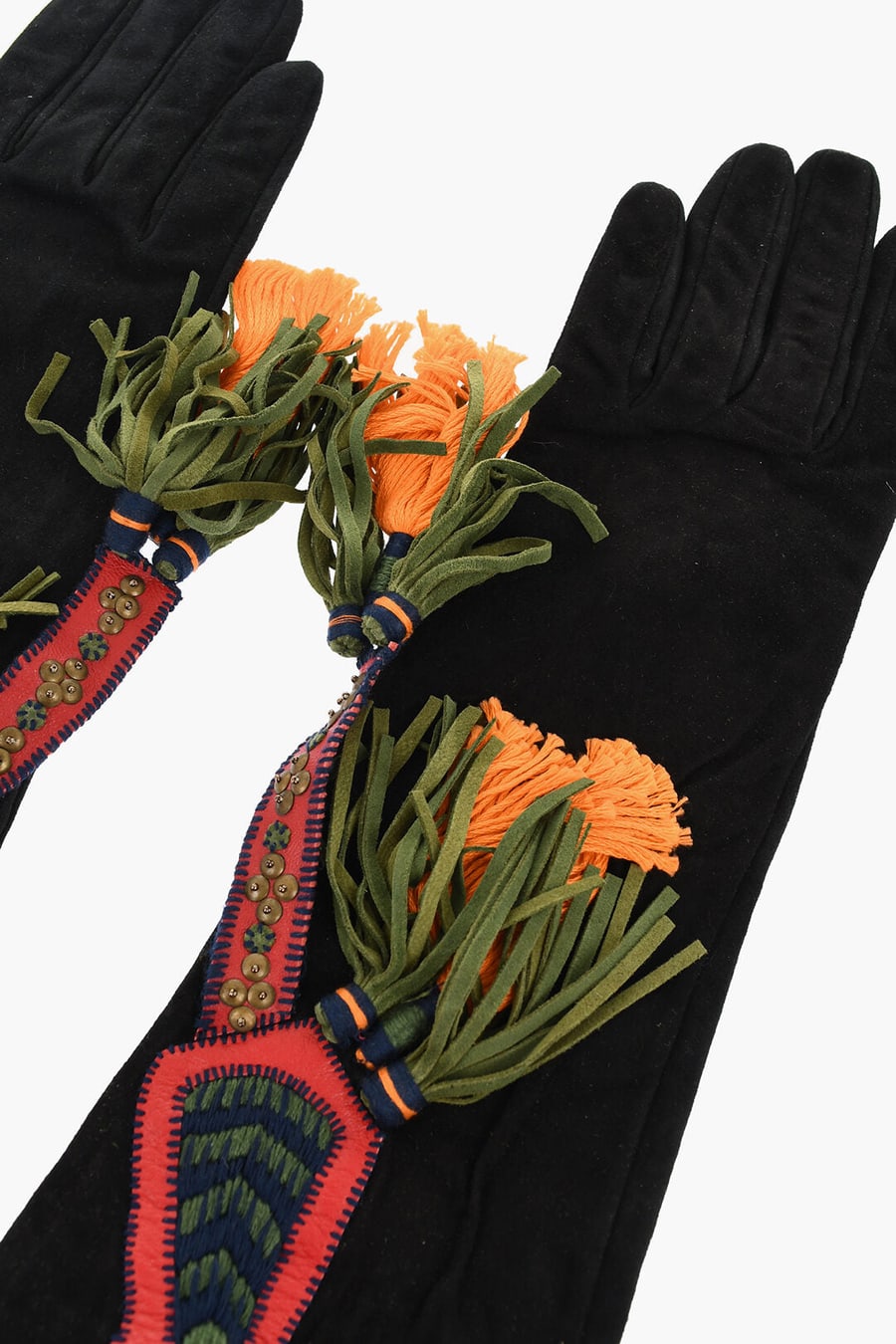 Dsquared2 3500~Gunati Opera Suede with Floral Pattern and Studs, view 2