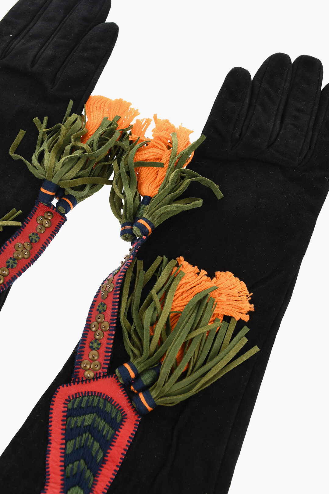 Dsquared2 3500~Gunati Opera Suede with Floral Pattern and Studs, view 2
