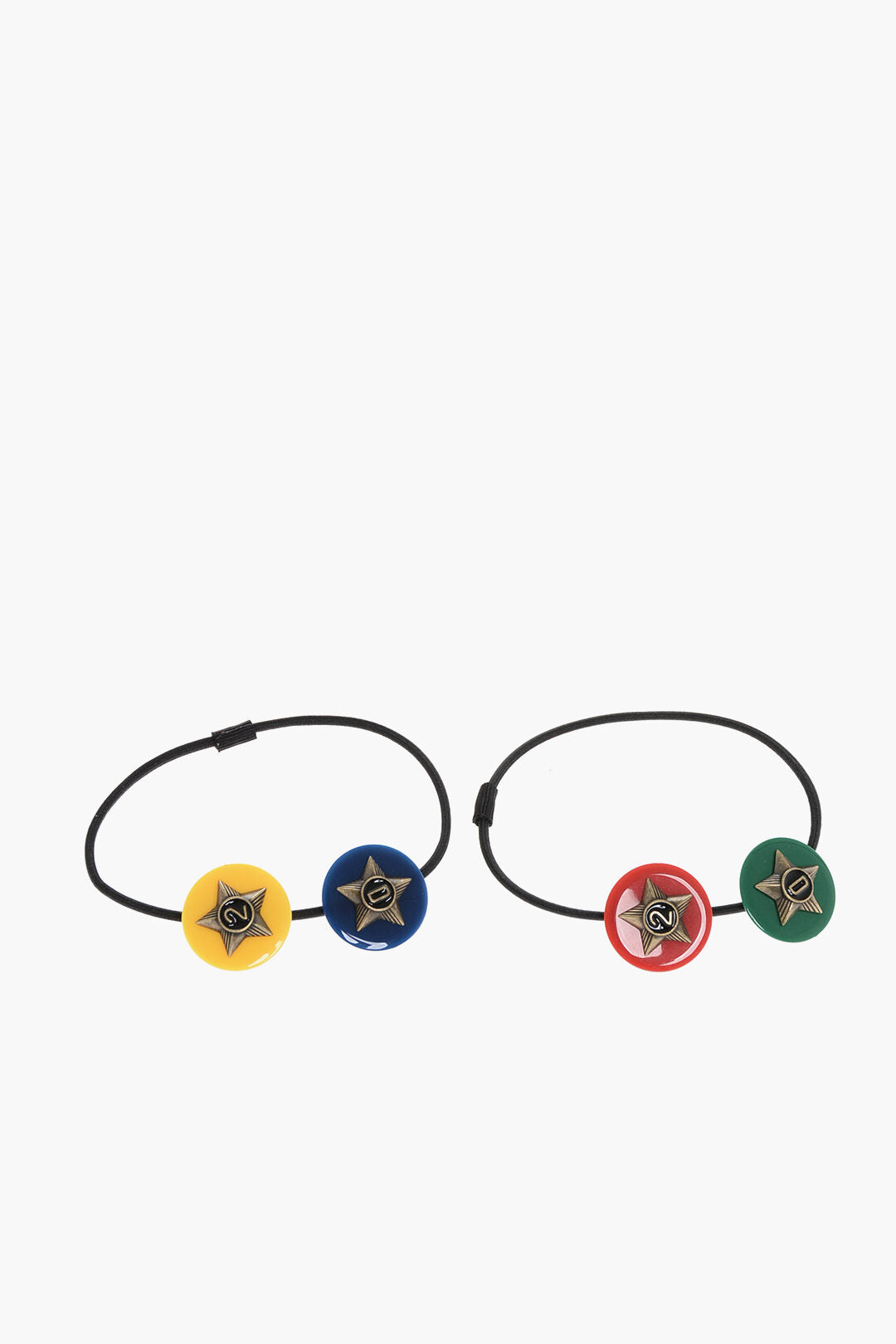 Dsquared2 3500~Set of 2 Hair Elastics with Contrast Details