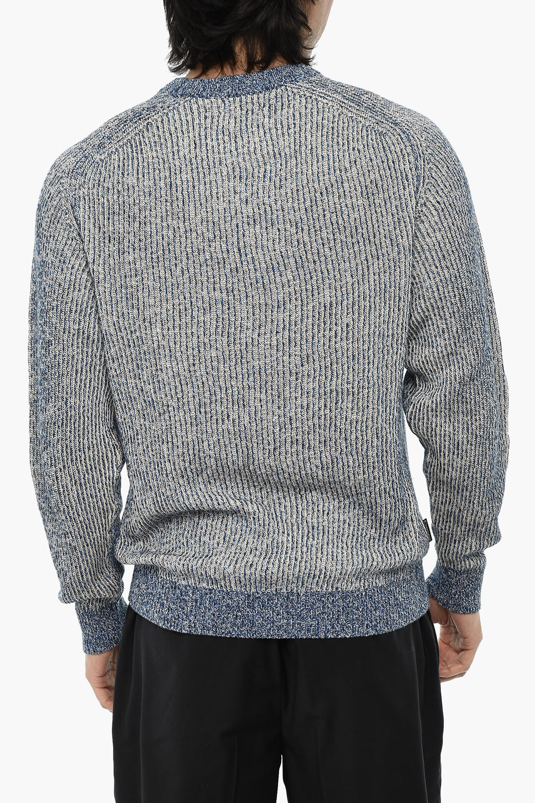 Woolrich 0135~Linen and Cotton Crewneck Sweater MOULINE'