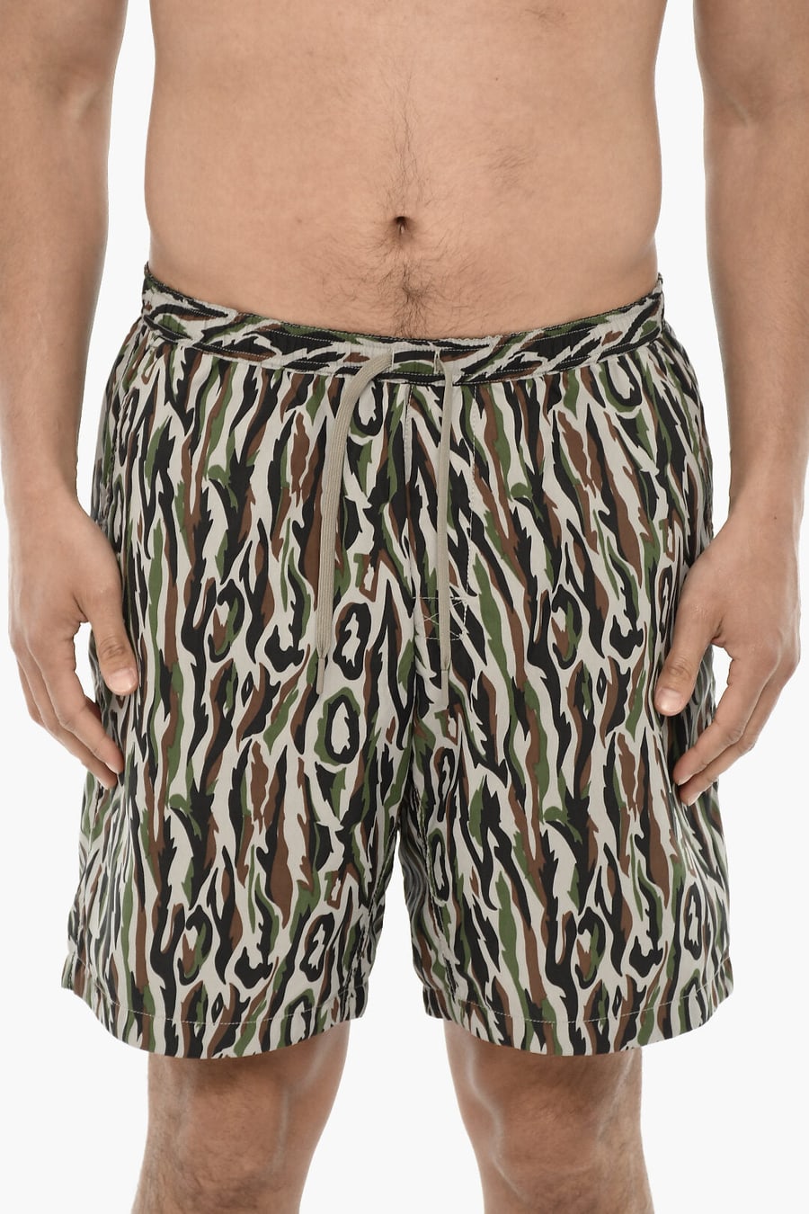 Woolrich 0135~Nylon Patterned Boxer Swim Trunks