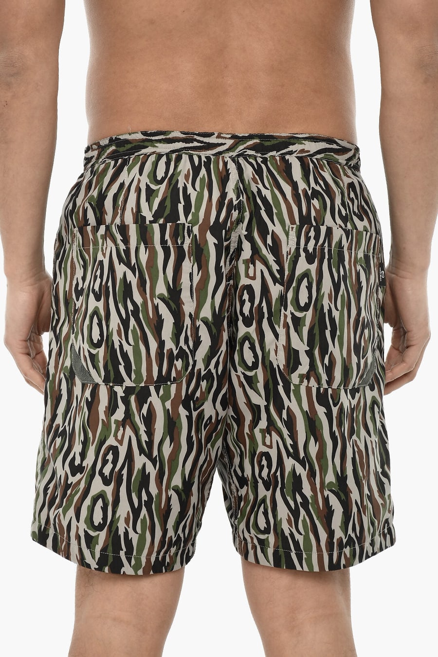 Woolrich 0135~Nylon Patterned Boxer Swim Trunks, view 2