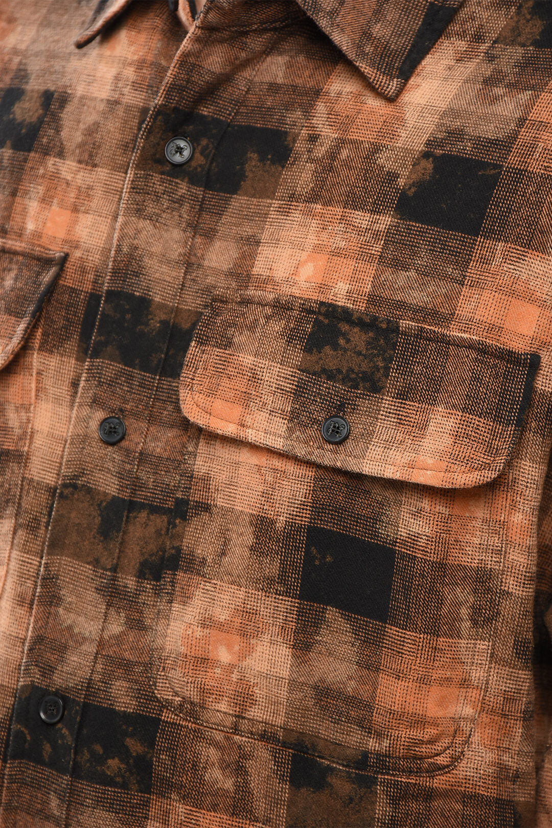 Palm Angels 0201~Checked Camouflage Shirt With Contrast Buttons