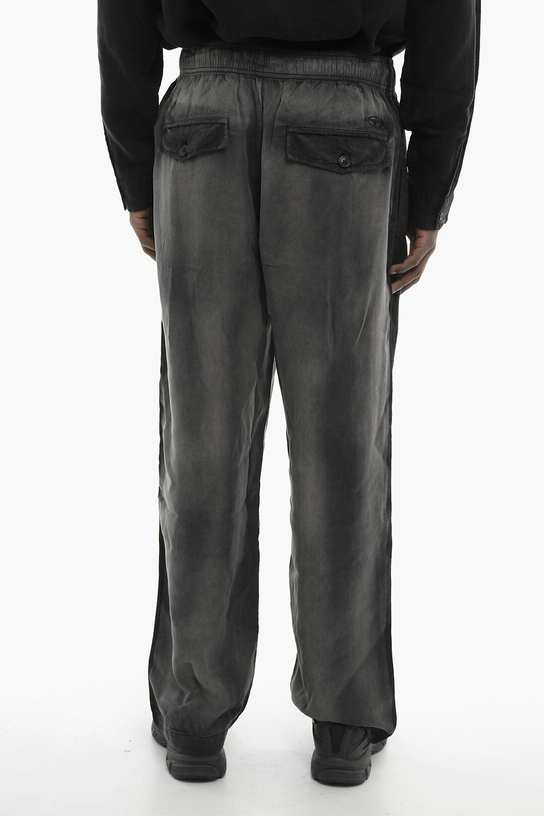 Diesel 0201~Faded-Effect Trousers P-FERGY with Elasticated Waist