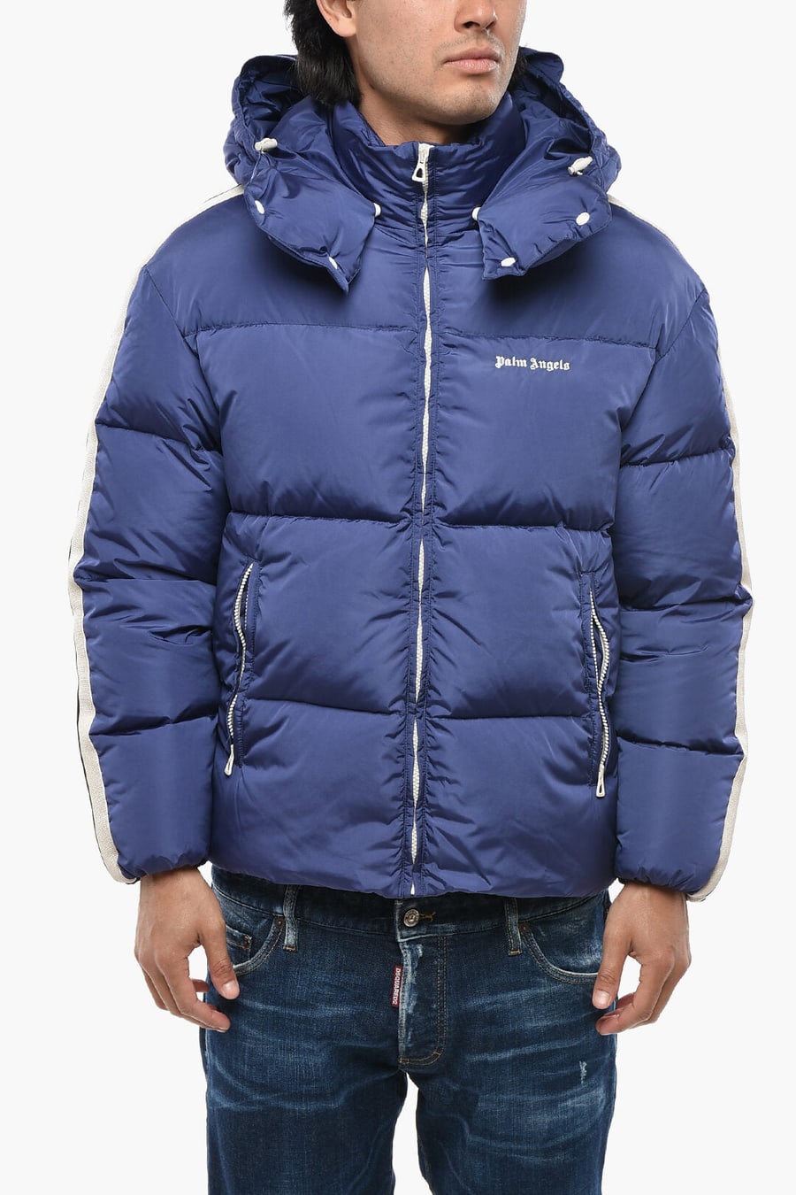 Palm Angels 0201~Quilted Nylon Puffer With Removable Hood