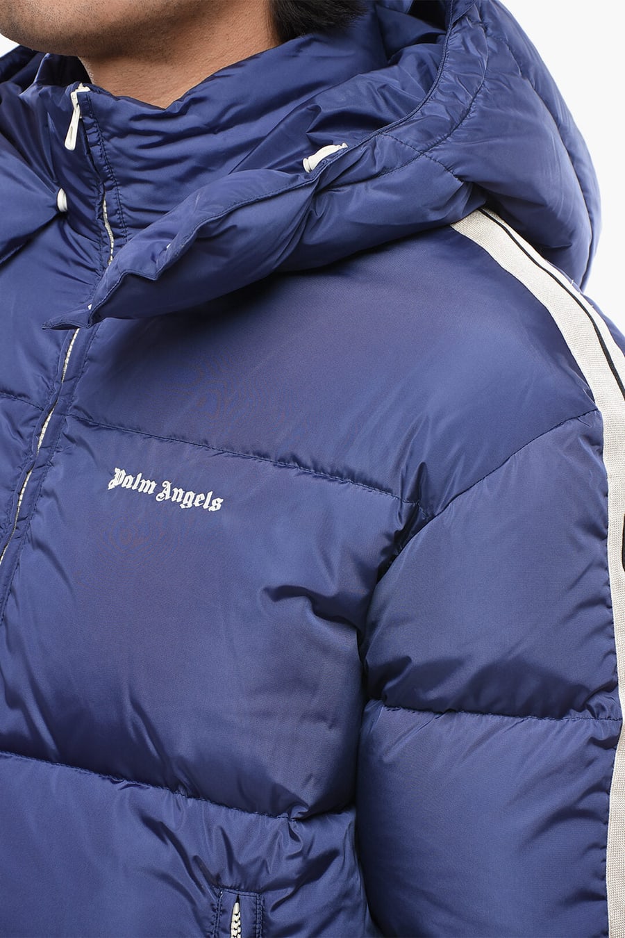 Palm Angels 0201~Quilted Nylon Puffer With Removable Hood, view 3