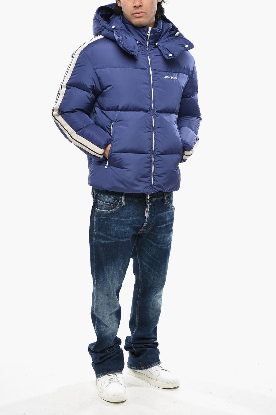 Palm Angels 0201~Quilted Nylon Puffer With Removable Hood, view 4