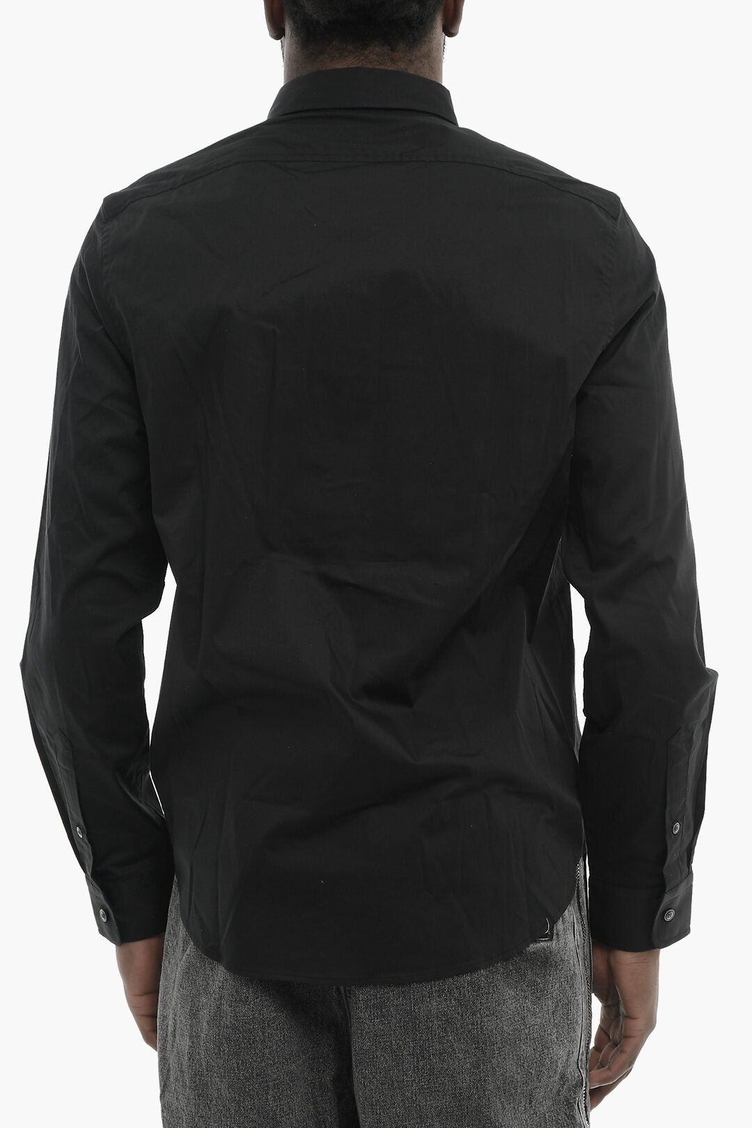 Diesel 0201~Solid Stretch Cotton Shirt S-BENNY-CL, view 2