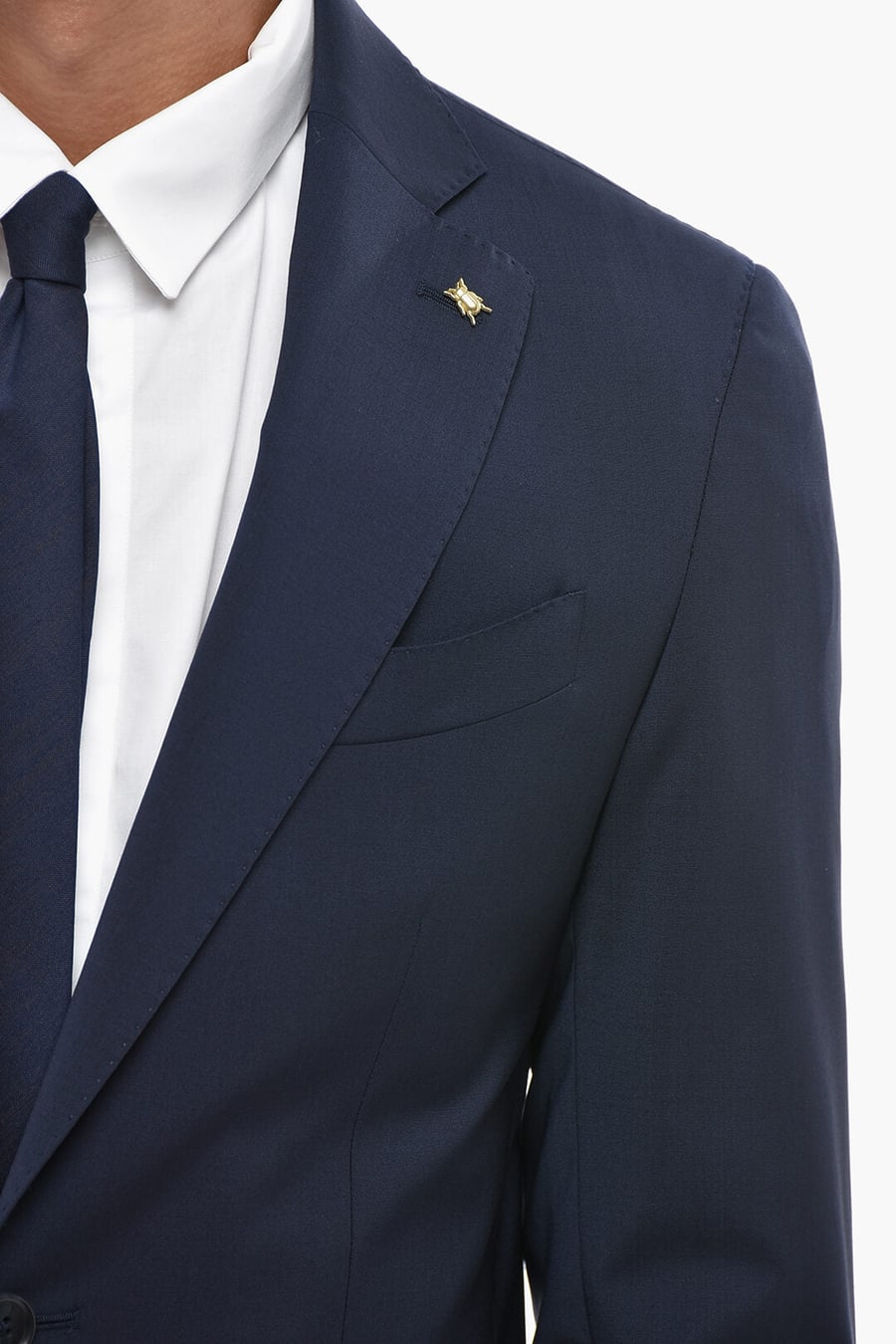 Corneliani 0405~CC COLLECTION 2-Button Virgin Wool Stretch Suit With Flap Pockets, view 3