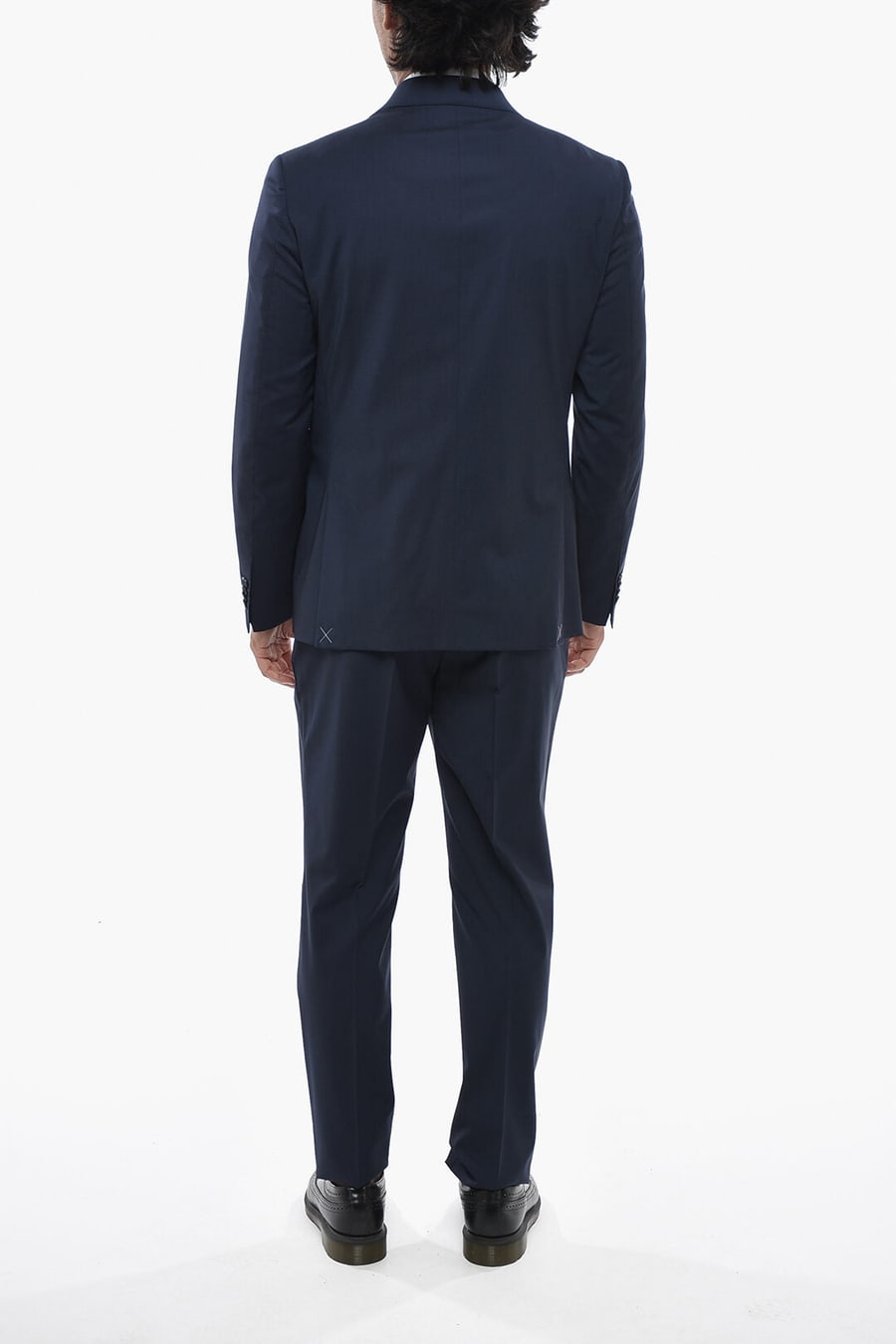 Corneliani 0405~CC COLLECTION 2-Button Virgin Wool Stretch Suit With Flap Pockets, view 4