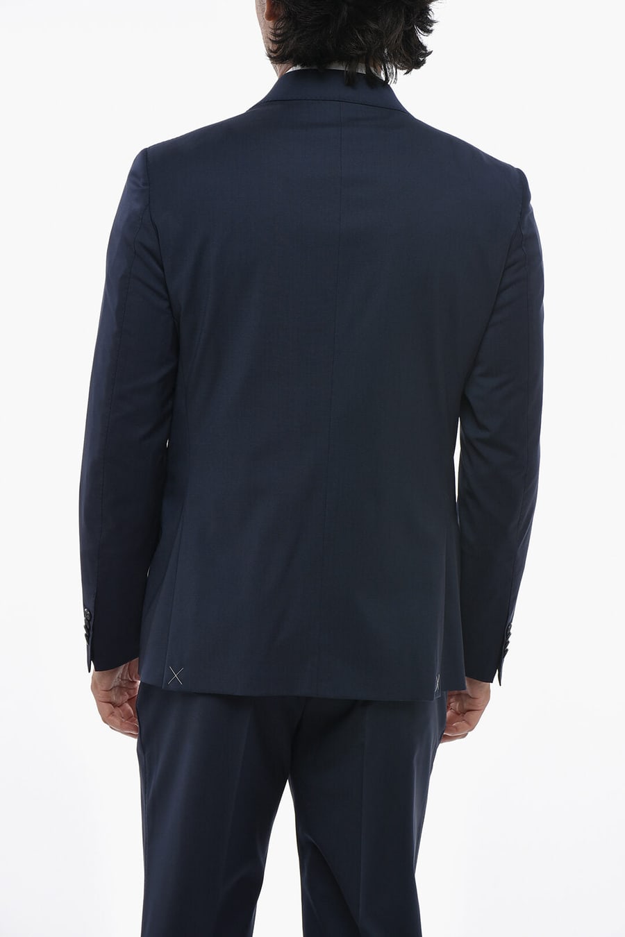 Corneliani 0405~CC COLLECTION 2-Button Virgin Wool Stretch Suit With Flap Pockets, view 5