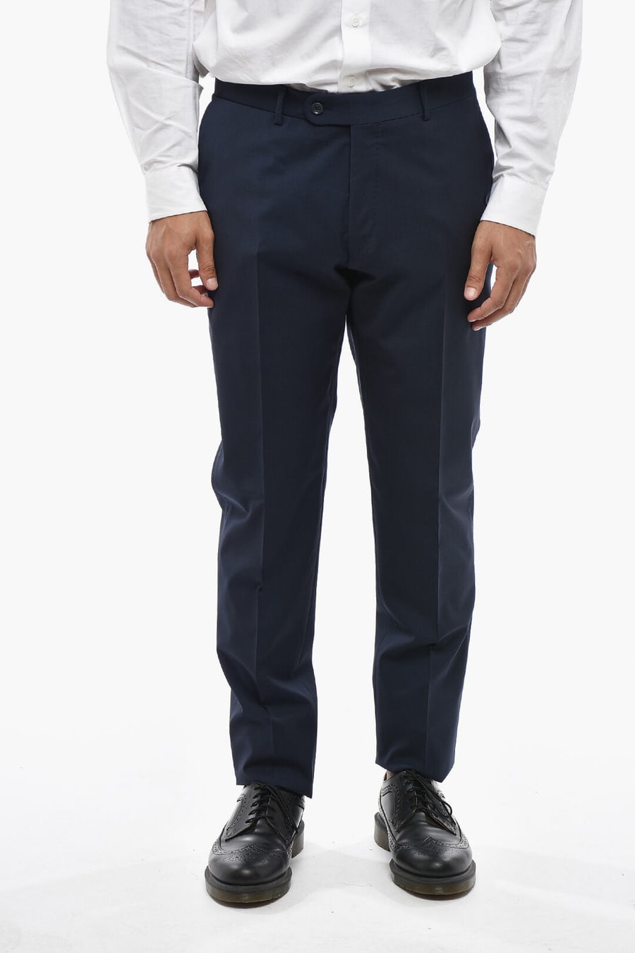Corneliani 0405~CC COLLECTION 2-Button Virgin Wool Stretch Suit With Flap Pockets, view 7