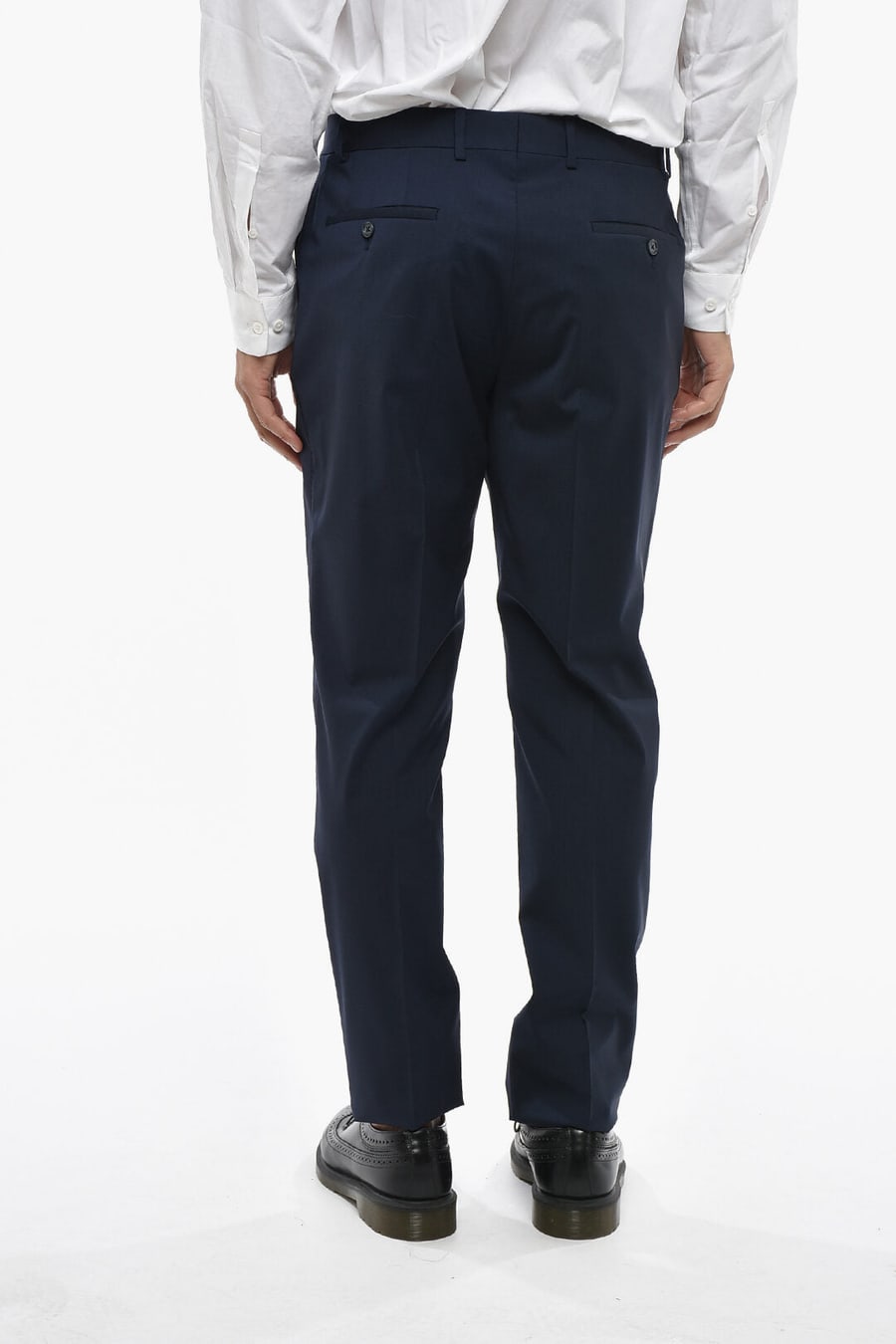 Corneliani 0405~CC COLLECTION 2-Button Virgin Wool Stretch Suit With Flap Pockets, view 8