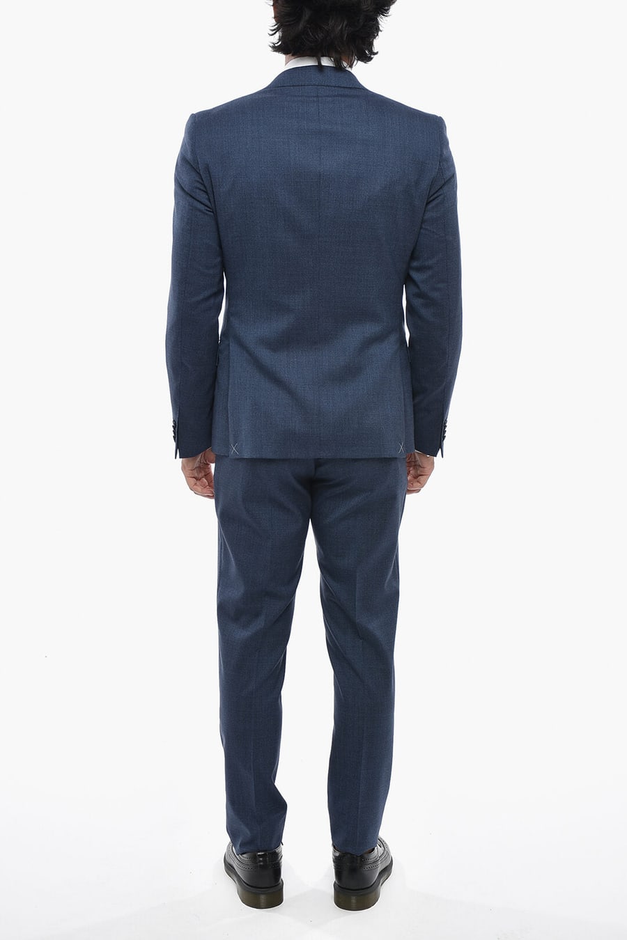 Corneliani 0405~CC COLLECTION 2-Button Virgin Wool Suit Double Vent Classic Notch Lapel, view 3